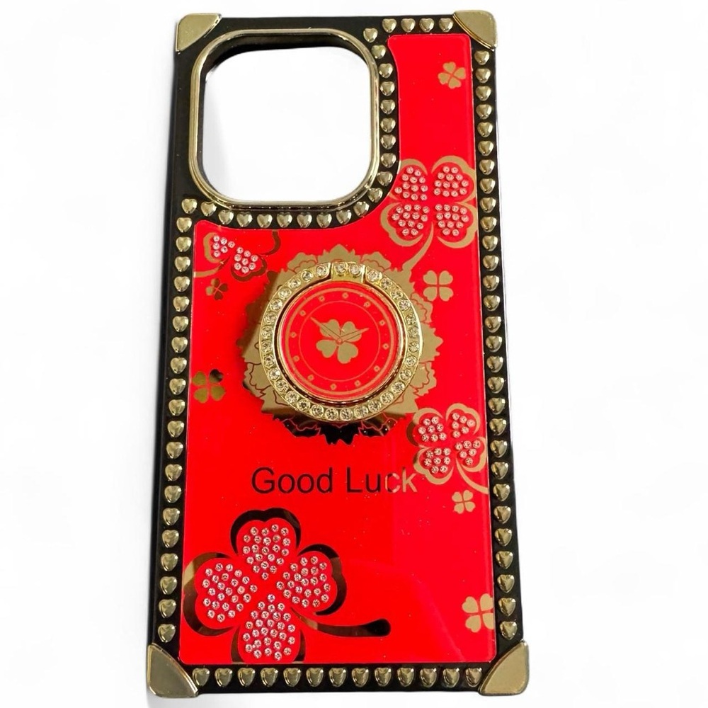 iPhone 15 pro metallic case with ring holder